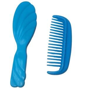 Vintage Doll Blue Comb & Brush Set ~MUST  COMBINE